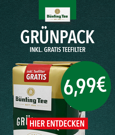Grünpack mit Teefilter nur 6,99 €