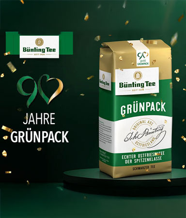90 Jahre Bünting Tee Grünpack